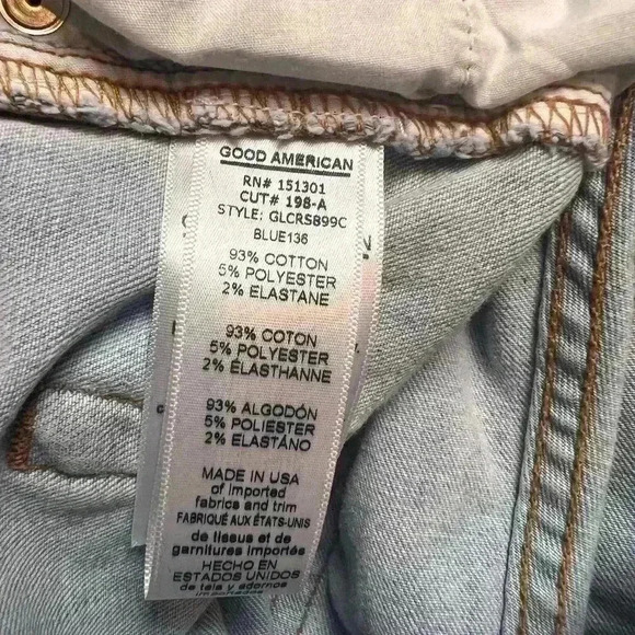 Good American Good Legs Raw Seam High Rise Jeans Size 10/30 - Picture 10 of 12